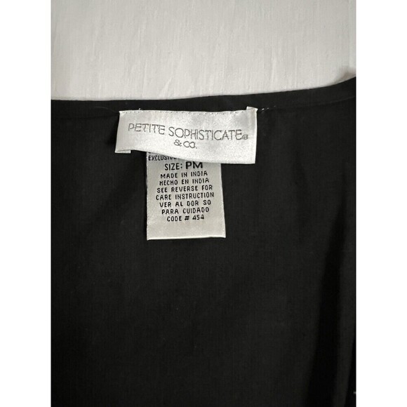 Vintage Christmas Vest Women Black Velvet Embroidered Poinsettia Size PM - Picture 4 of 5